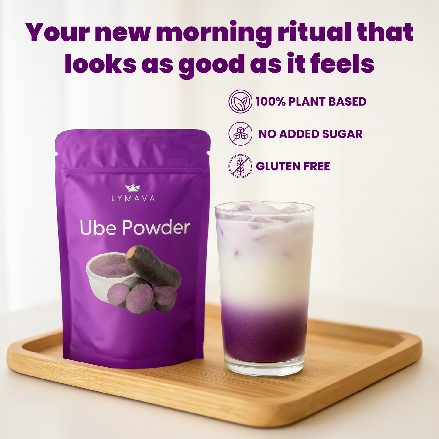 Lymava Natural Ube Glow Powder
